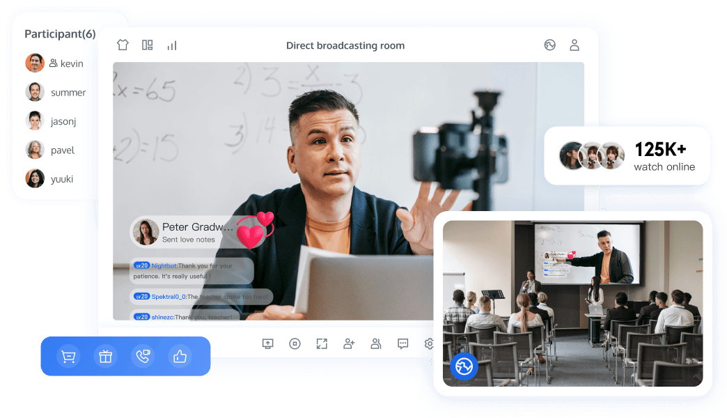 Provide a smooth classroom experience for millions of people through live streaming